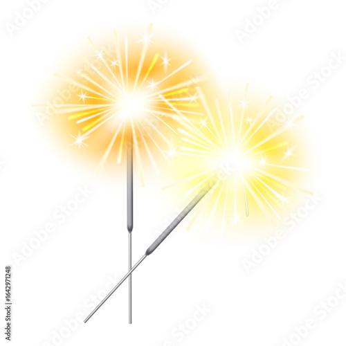 vector illustration of shining firecrackers