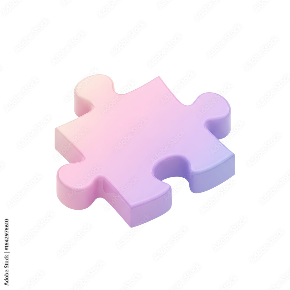 3d pink and purple gradient puzzle piece isolated on transparent background 3d pink and purple gradient puzzle piece isolated on transparent background