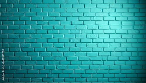 Textured petrol brick wall, teal gradient background , background, blue