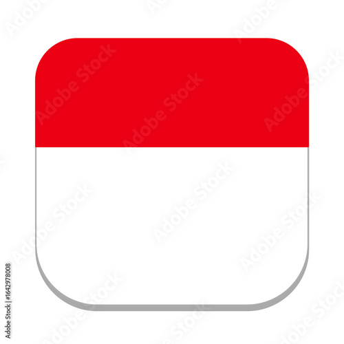 Minimal rounded square icon template, top half solid red and bottom half white, simple flat design, modern UI/UX element Free Download Minimal rounded square icon template, top half solid red and bottom half white, simple flat design, modern UI/UX element - GFXLoad