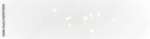 Magical yellow dust sparkling with glowing light, bright shine and festive holiday background png.