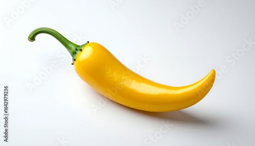 Yellow chili pepper isolated on white background