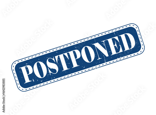 Postponed Rubber Stamp Seal on a Bar