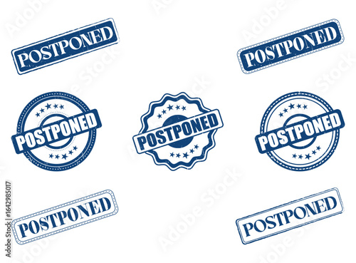 Collection of Postponed Rubber Stamps and Seals