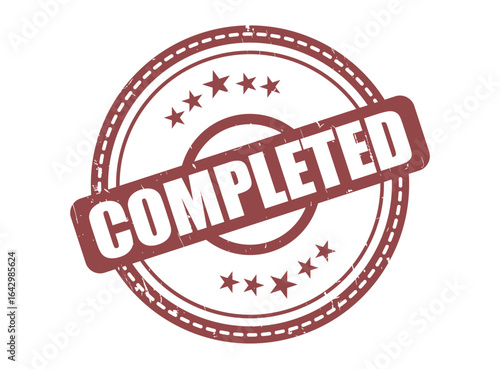 Completed Rubber Stamp Seal with a Star Border