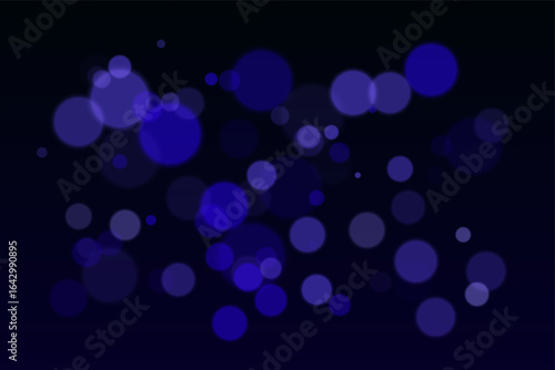 Floating circular shapes scattered across the frame. Varying scale and blur create sense of light motion and abstract depth.
