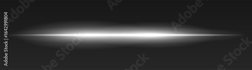 Horizontal symmetrical light shape with rounded center and smooth lateral blur. Creates clean abstract highlight with atmospheric depth.