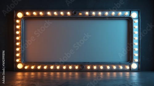 Wallpaper Mural Empty frame with bulbs — a visual metaphor for anticipation, stage presence, and light ready to reveal identity Torontodigital.ca