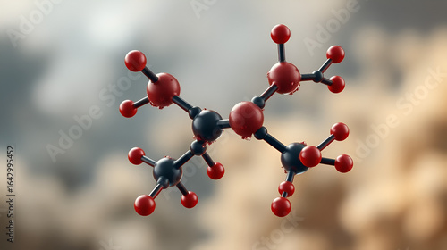 Coproporphyrin I metabolite molecule. 3D rendering.