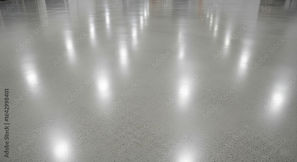 Fototapeta premium High-Gloss Concrete Flooring in a Modern Space