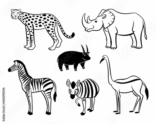 set of animals vector illustration