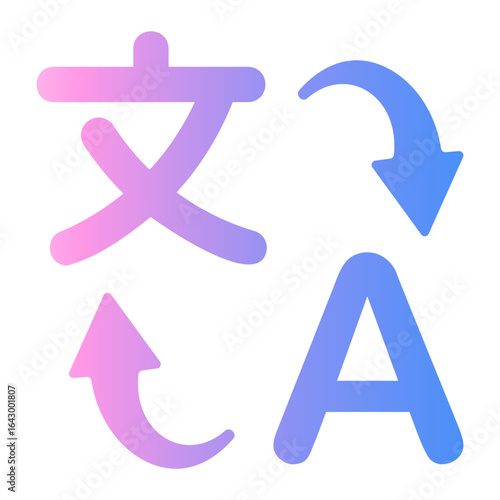 translater Line Gradient Icon