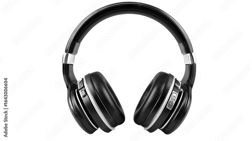 Black wireless headphones isolated on white — high-resolution PNG-style cutout with transparent background feel, clean studio product mockup for e-commerce, branding, and audio accessory design Black wireless headphones isolated on white — high-resolution PNG-style cutout with transparent background feel, clean studio product mockup for e-commerce, branding, and audio accessory design