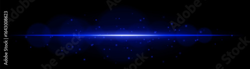 Particle light. Radiant beam with dynamic glow and flying dots. Creates atmosphere of speed, shine, motion, or high-tech visual signal.