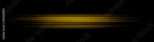 Streak. Dense horizontal lines arranged in wide composition. Glowing gradient effect creates dynamic movement and illumination across dark space.