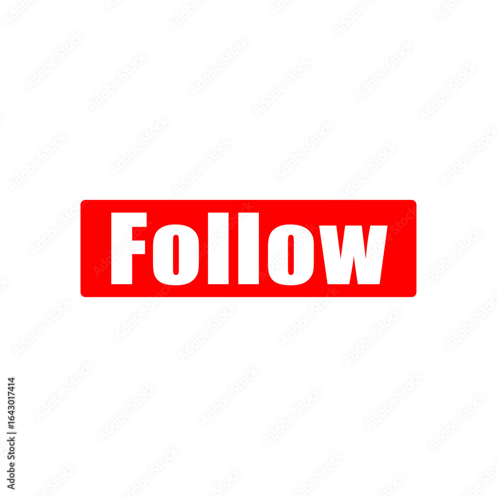 Flat Minimalist Follow Button Icon Flat Minimalist Follow Button Icon