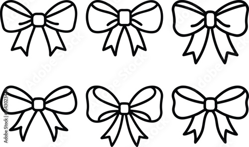 Elegant Bow Collection Gift Wrapping Design Elements