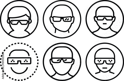 Avatar Icons Profile Pictures Modern User Interface Design