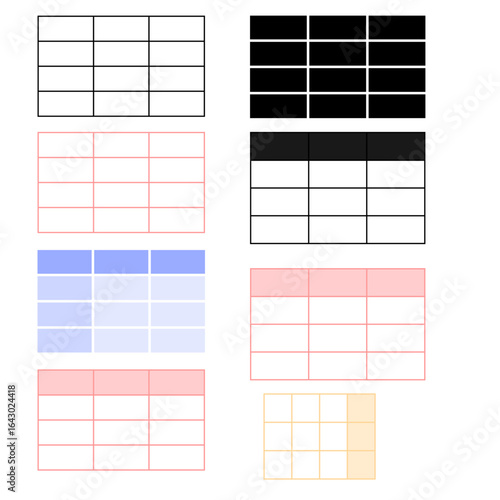vector illustration of a set of colorful geometric shapes