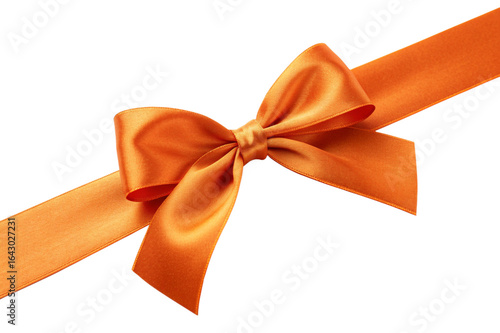 orange bow isolated on white background