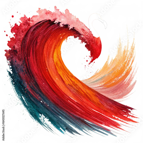Vibrant watercolor flamingo bursts with dynamic color, a splash of artful elegance for your projects