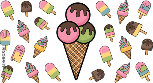 Cartoon Ice Cream Variety Pack 