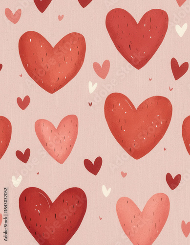 Colorful heart pattern design in soft pink tones, perfect for romantic themes