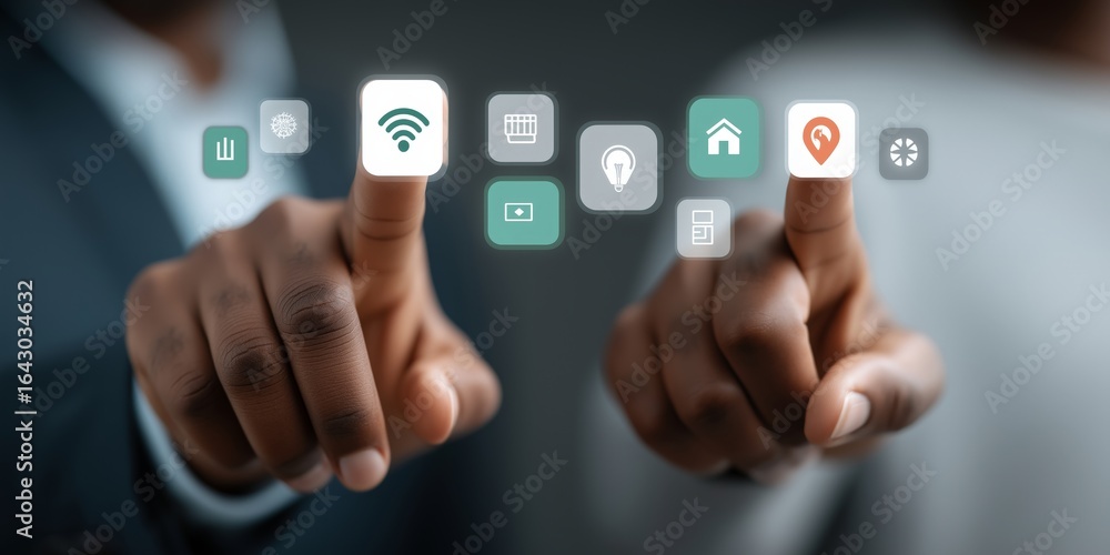 Professional Services Systems Integrationconcept. Digital interaction with app icons on a touchscreen interface. Professional Services Systems Integrationconcept. Digital interaction with app icons on a touchscreen interface.