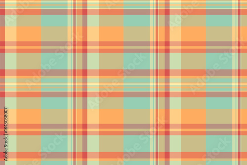 Seamless plaid pattern in warm earth tones. Classic tartan design evokes comfort, tradition,  style. Ideal for textiles, backgrounds, or seasonal designs.