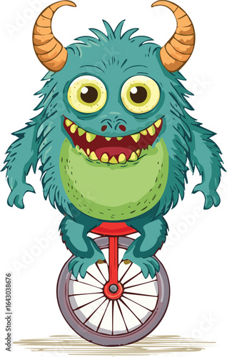 Cute One-Eyed Monster Holding Candy Corn