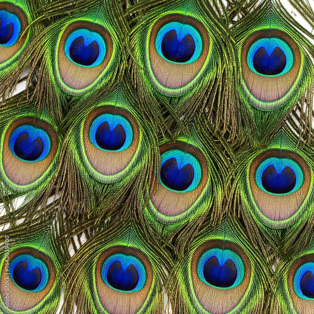 Obraz premium Peacock feathers close-up