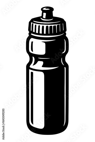 A reusable water bottle for hydration while playing sports and doing physical activities