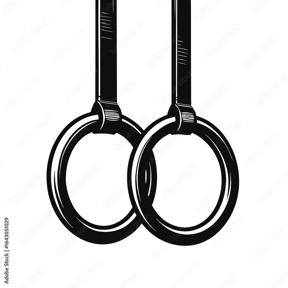 Classic Gymnastic Rings for Strength Training and Fitness Exercise Classic Gymnastic Rings for Strength Training and Fitness Exercise