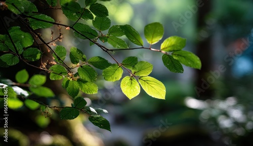 Wallpaper Mural Lush shimmering tree leaves bathed in the gentle morning light creating a serene and tranquil atmosphere in nature Torontodigital.ca