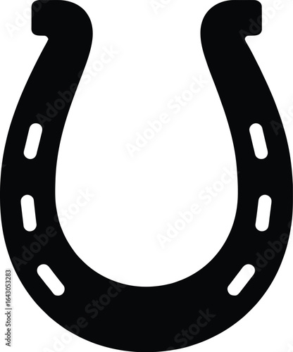 Horseshoe luck symbol simple silhouette
