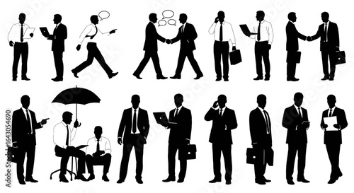 Handshake Silhouette Vector – Business Deal and Partnership Agreement