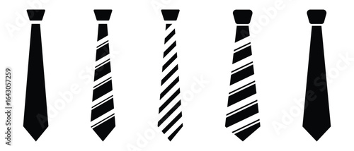 Neck tie icon vector set. tie icon isolated on white background. Tie icon or logo isolated sign symbol vector illustration. Tie business icon vector sign symbol. Vector illustration.