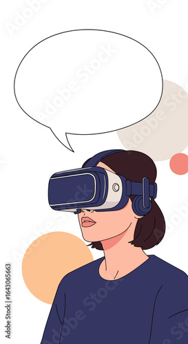 Immersive virtual reality experience exploring new digital worlds