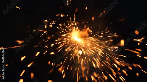 飛び散る火花・火の粉の合成用エフェクト素材　背景透過　アルファチャンネル付き