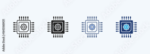 Cpu Multiple Style Icon Collection