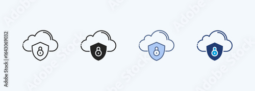 Cloud Protection Multiple Style Icon Collection