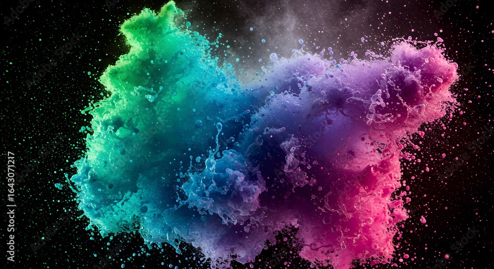 Fototapeta premium Colorful liquid explosion abstract background