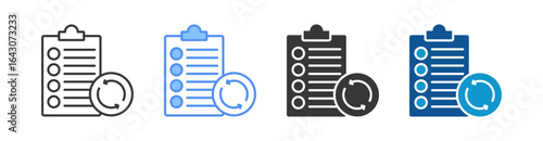 Routine Icon Set Multiple Style Collection