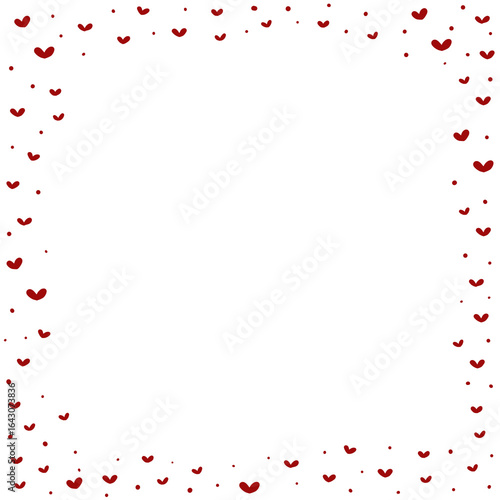red heart border frame