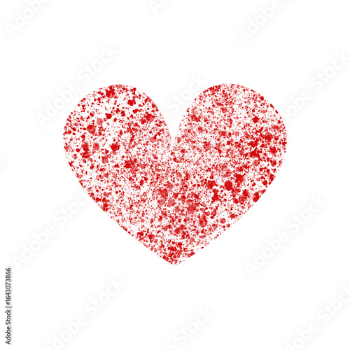 red heart isolated on white