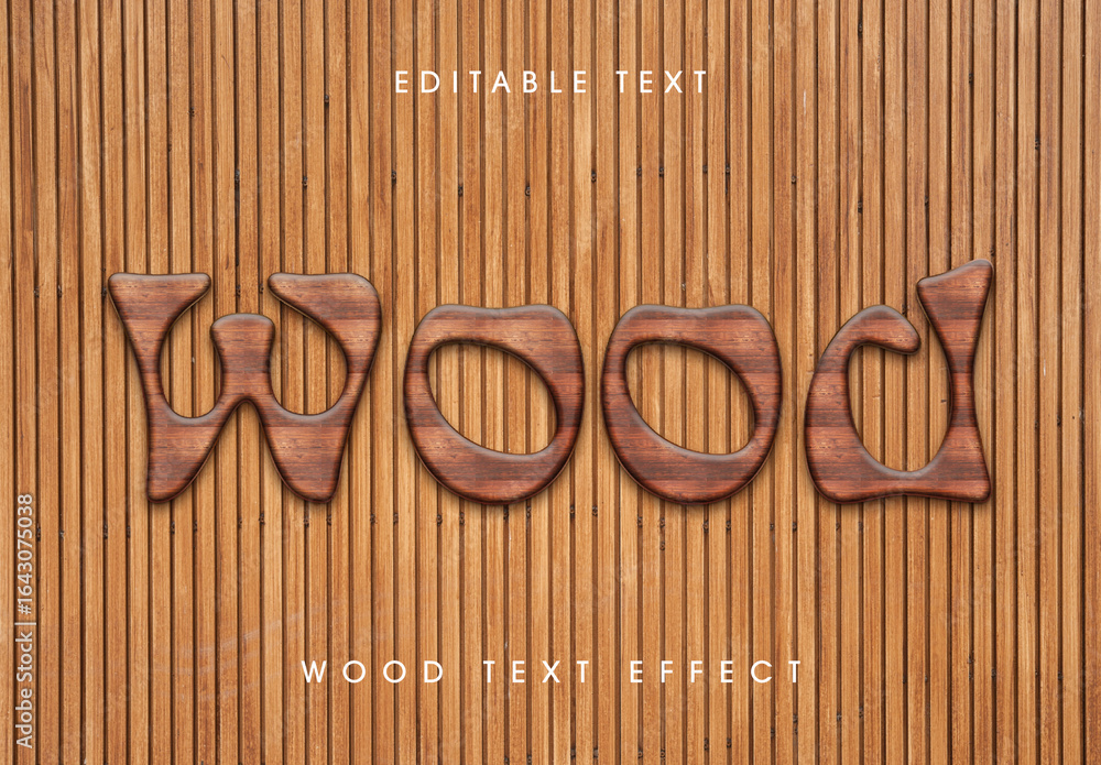 Rustic Textboxes Realistic Wood Text Effect Mockup for Rustic Typography Stock Template ...