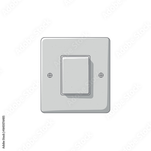 A close-up view of a light switch on a plain wall, showcasing its design and simplicity