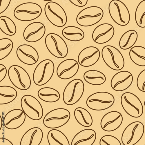 coffee beans seamless pattern. Coffee beans background