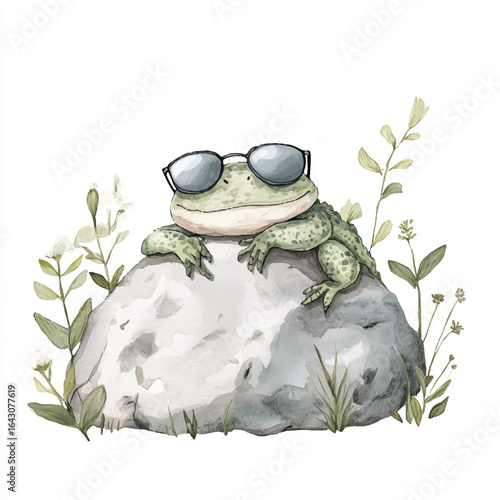 a cute Chubby lizard lying lazily on a rock