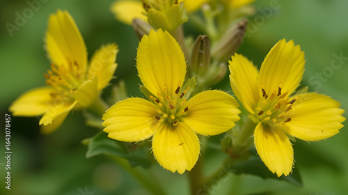 Imperforate St. John's-Wort (Hypericum maculatum). Axillary Shoots Closeup